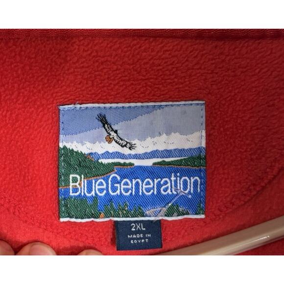 Women's Fleece Vest Embroidered Christmas Xmas 2XL Red Zippered Floral Nordic - Picture 3 of 8